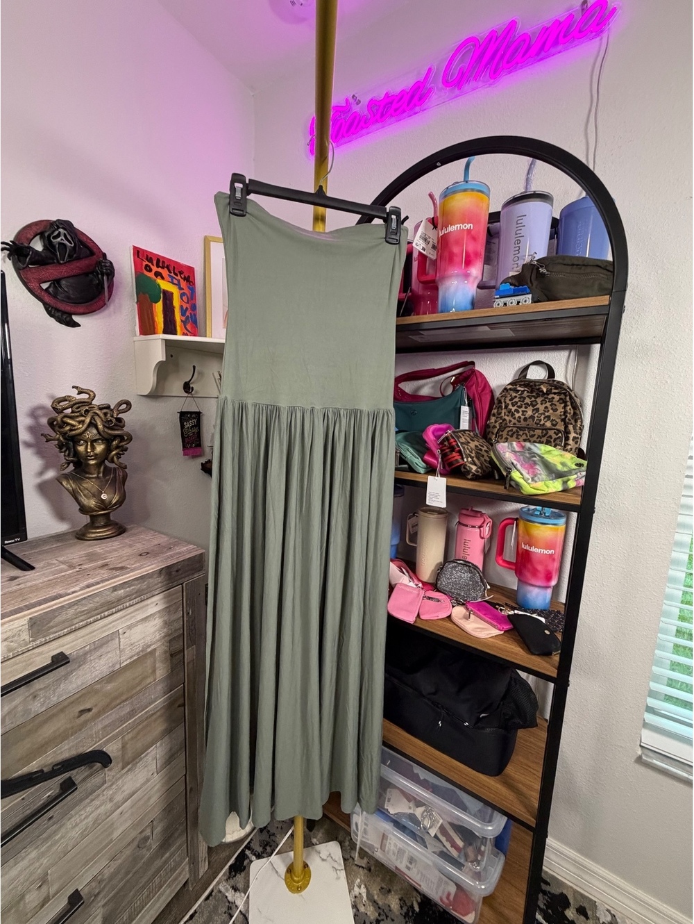 NWT Lululemon 2-in-1 Maxi Dress - Size L - Sage Green